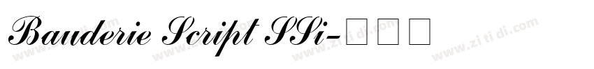 Bauderie Script SSi字体转换